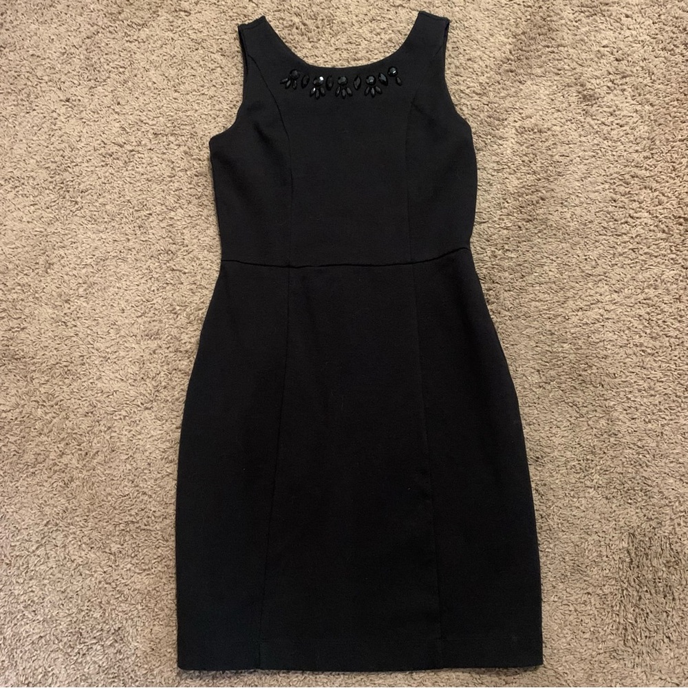 Women’s Gymboree Mom Gem Neckline Black Dress 10